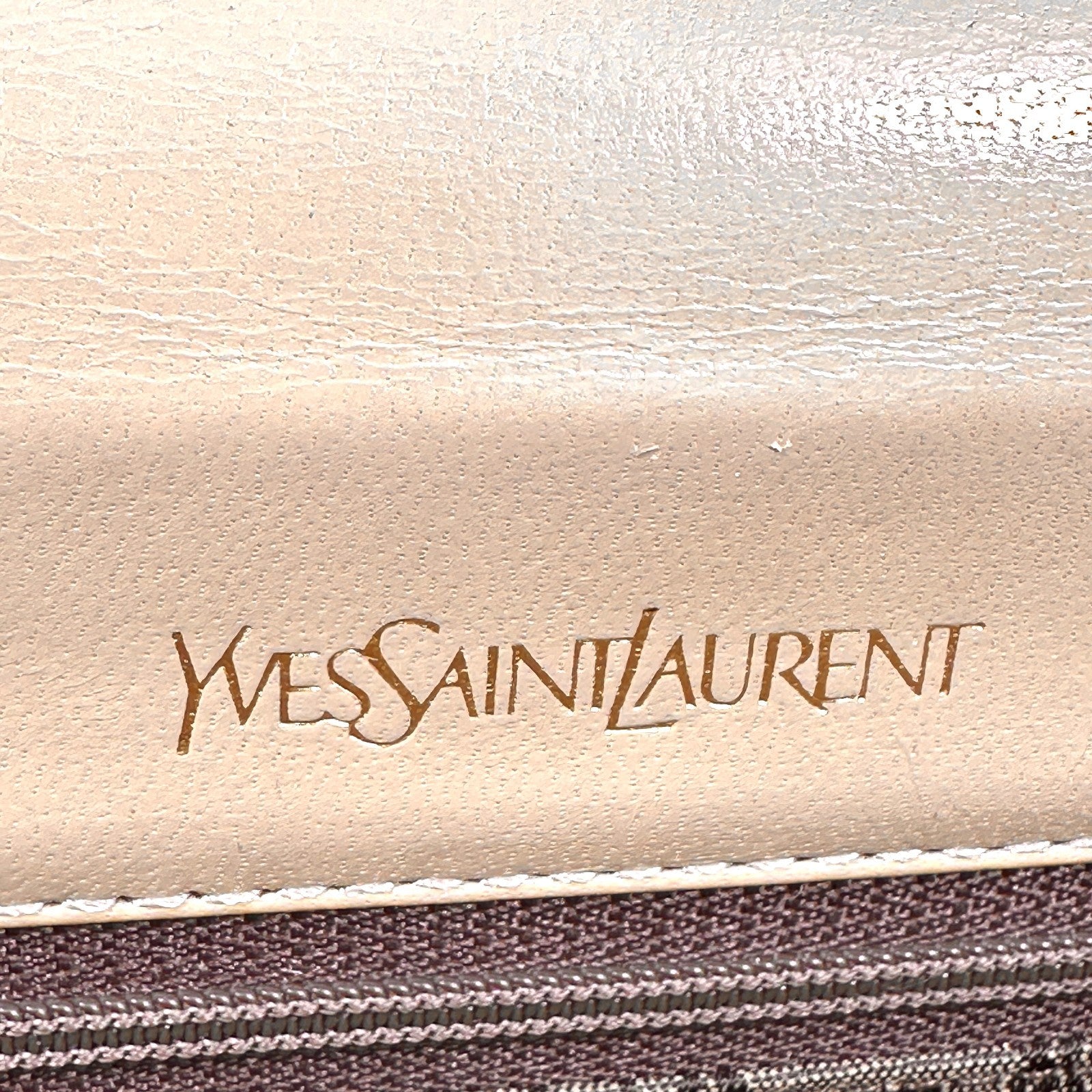 Saint Laurent Yves Shoulder Bag - Beige, Leather