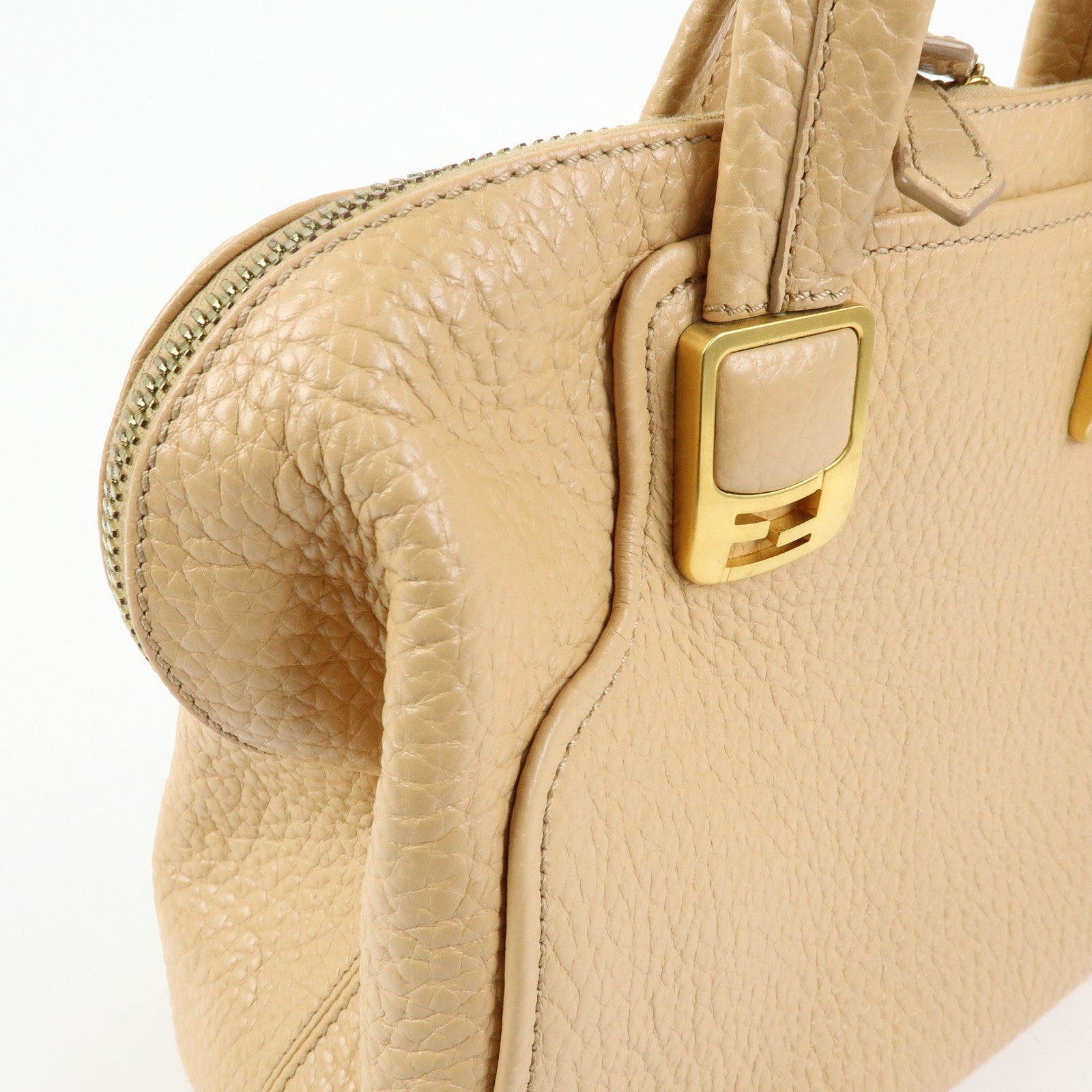 Fendi 8BL114 Hand Bag - Beige, Leather