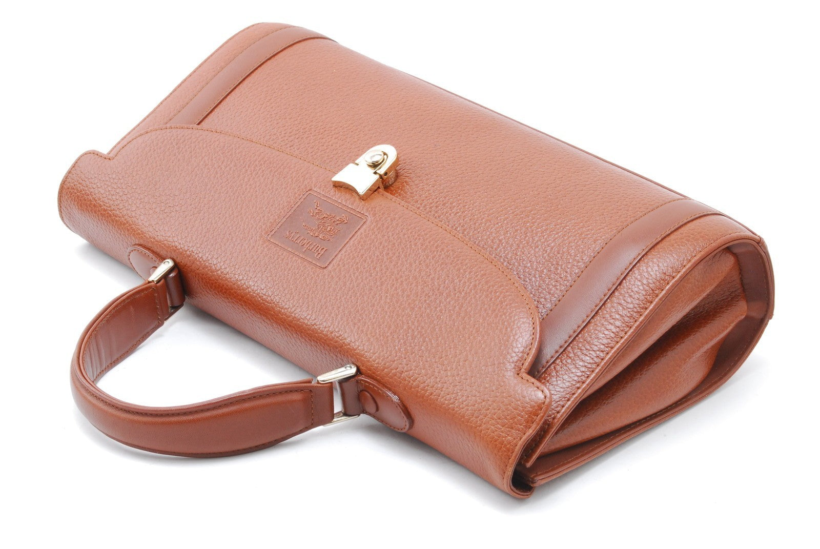 Burberry Vintage Top Handle Handbag - Brown, Leather