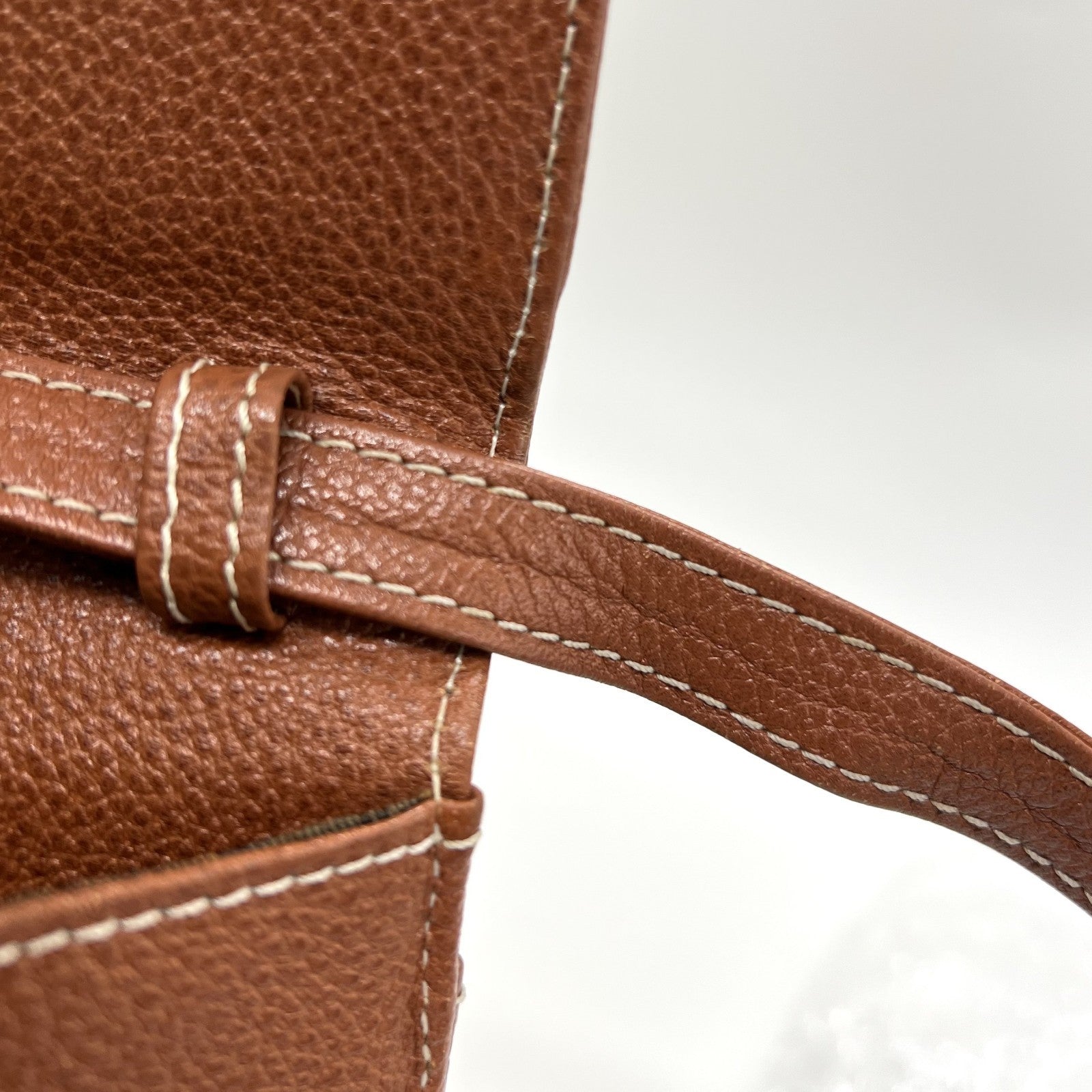 Saint Laurent Shoulder Tote Stitch Bag - Brown, Leather