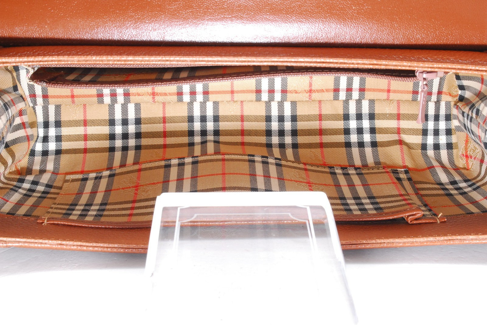 Burberry Vintage Top Handle Handbag - Brown, Leather