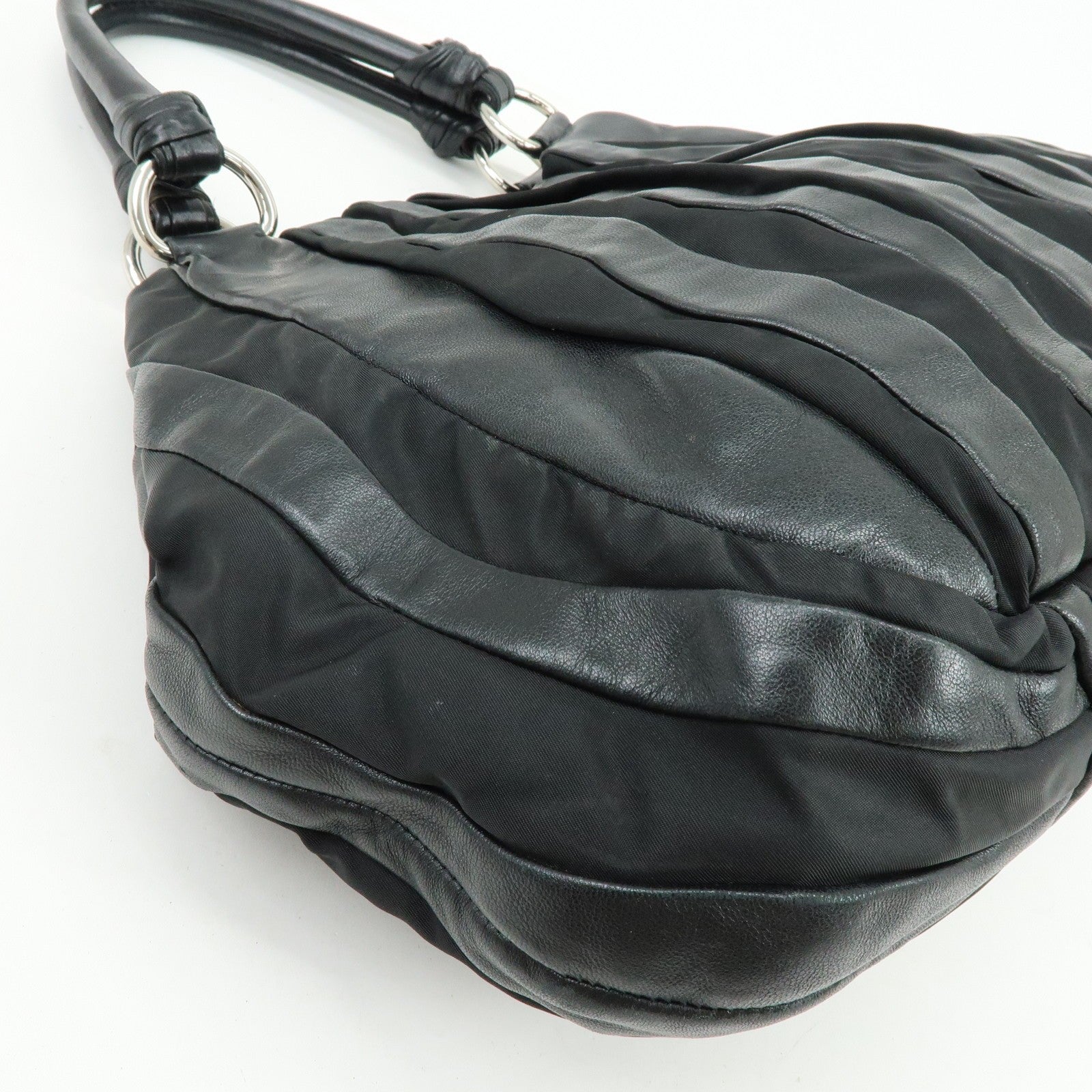 Prada Tote Bag - Black, Leather, Nylon