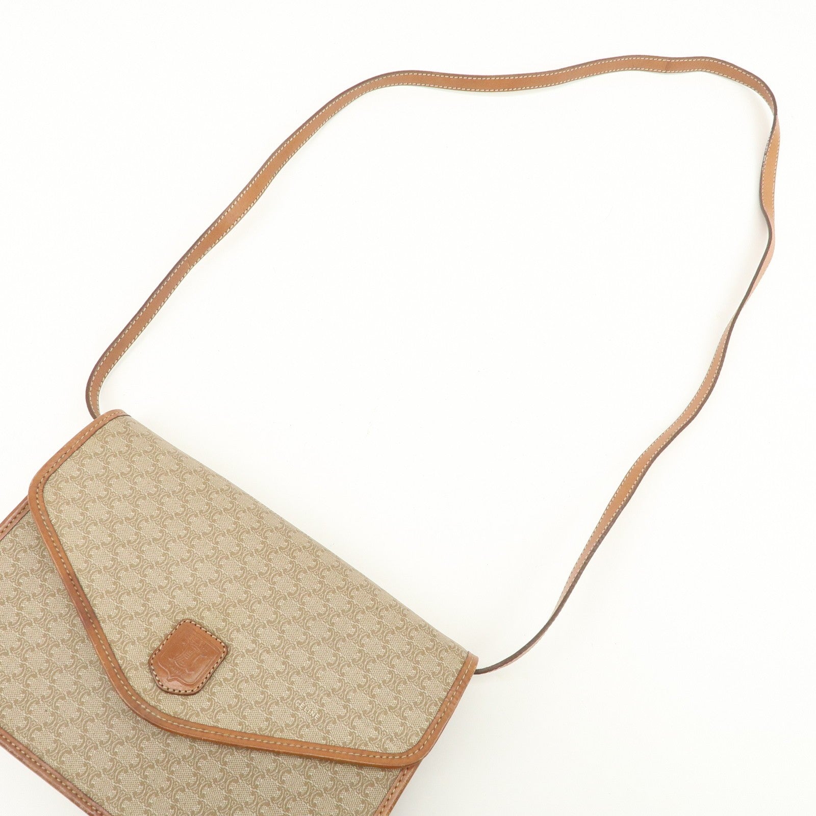 Celine C Macadam 2Way Bag - Beige Brown, PVC Leather