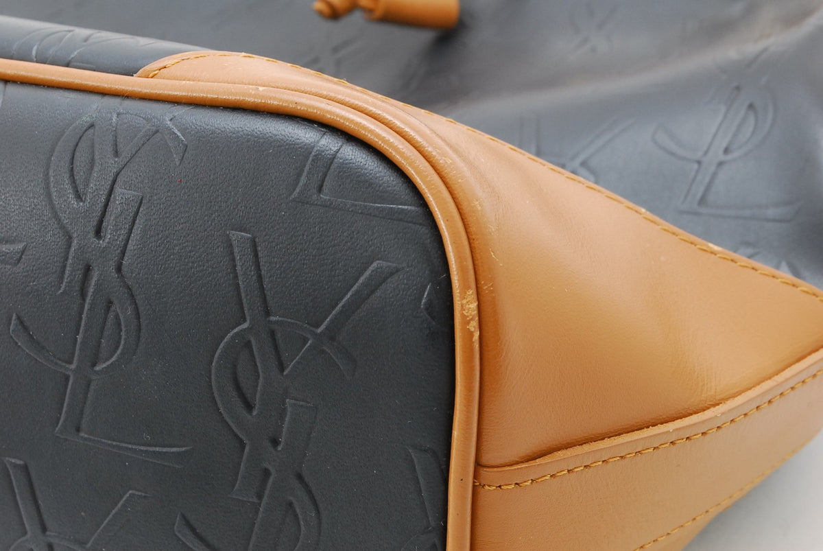 Saint Laurent YSL Monogram Shoulder Bag - Black, Leather