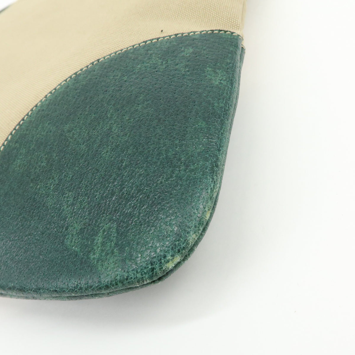 Prada Shoulder Bag - Beige, Green, Canvas, Leather