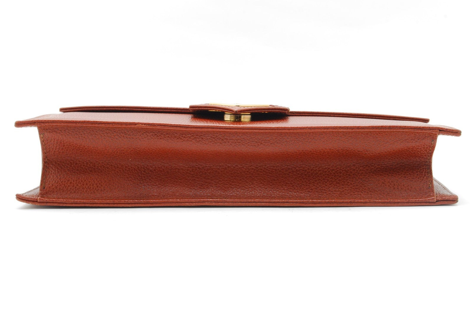 Saint Laurent YSL Clutch Bag - Brown, Leather