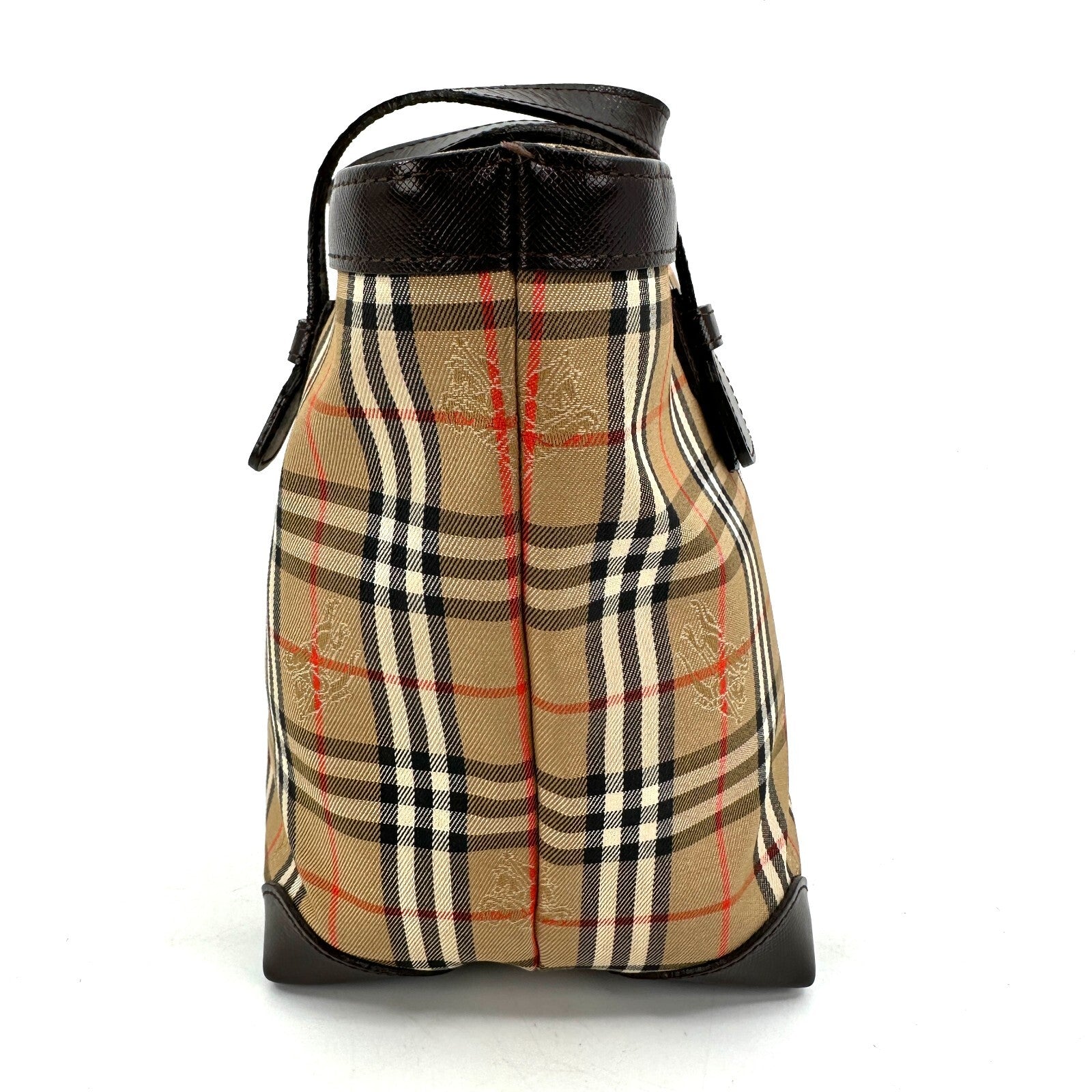 Burberry Nova Check Tote Bag - Brown, Canvas, Leather