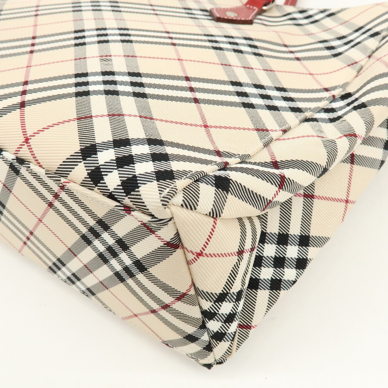 Burberry Blue Label Nova Plaid Tote Bag - Beige, Nylon and Leather