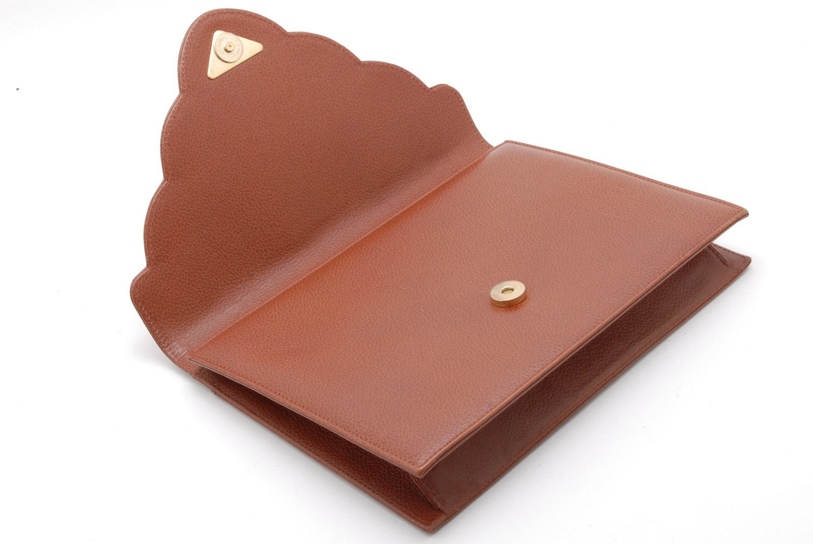 Saint Laurent Yves Saint Laurent Envelope Clutch Bag - Brown, Leather