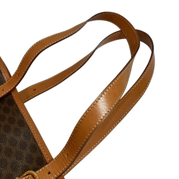 Celine Macadat Bucket Tote Bag - Brown, PVC x Leather