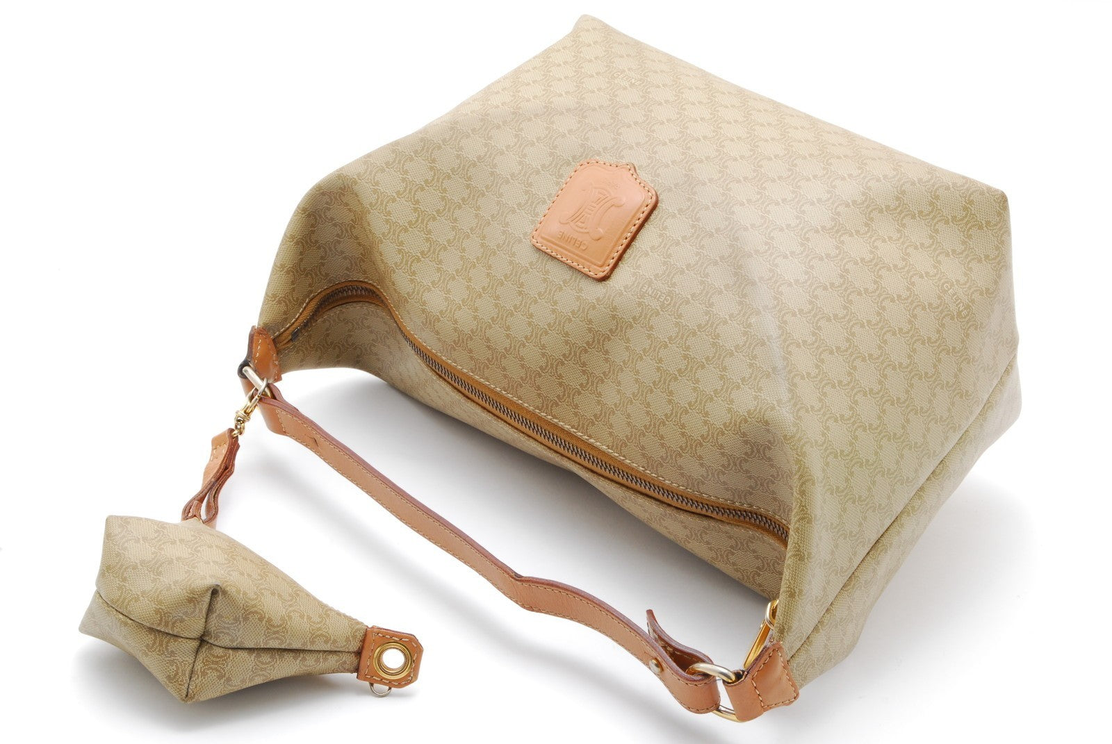 Celine Macadam Handbag - Beige, PVC