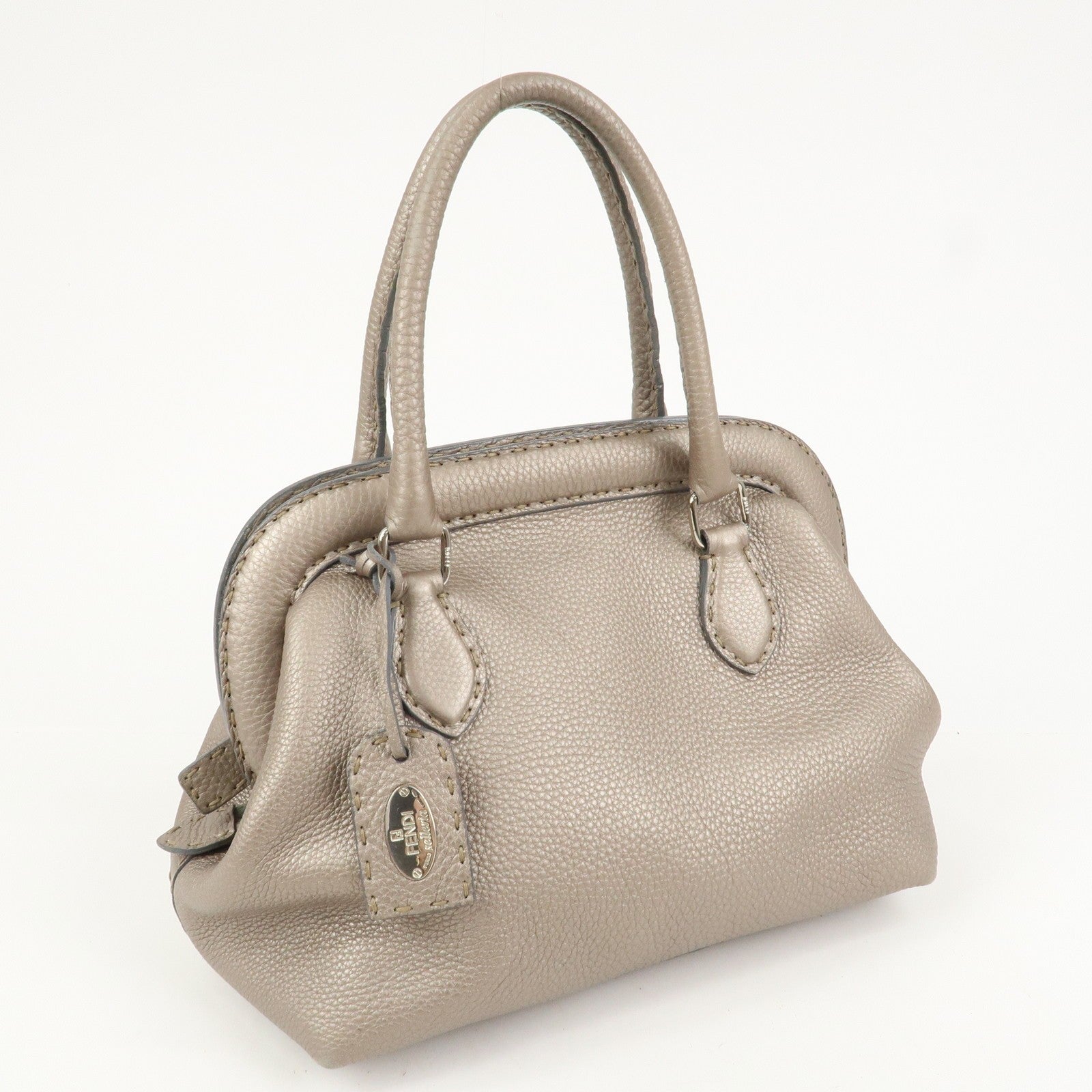 Fendi Hand Bag - Greige, Leather