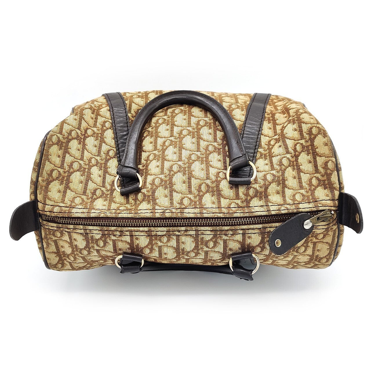 Dior Trotter Boston Handbag - Brown, Canvas Leather