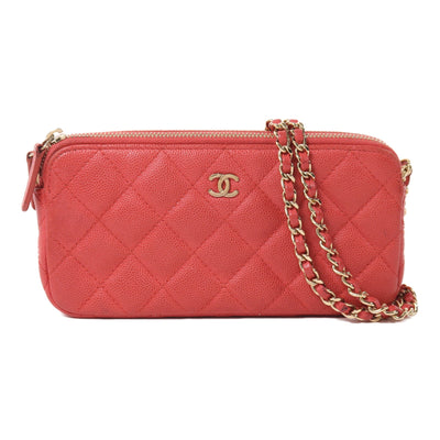 Chanel CC GHW Chain Shoulder Bag - Pink, Calfskin Leather- מגיע עם כרטיס