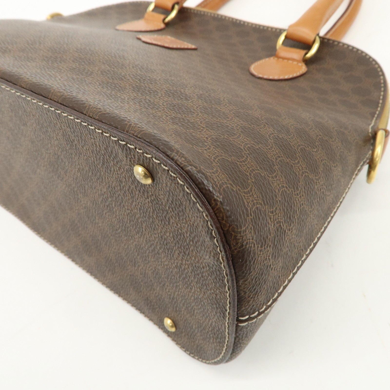 Celine Macadam Hand Bag - Brown, PVC Leather