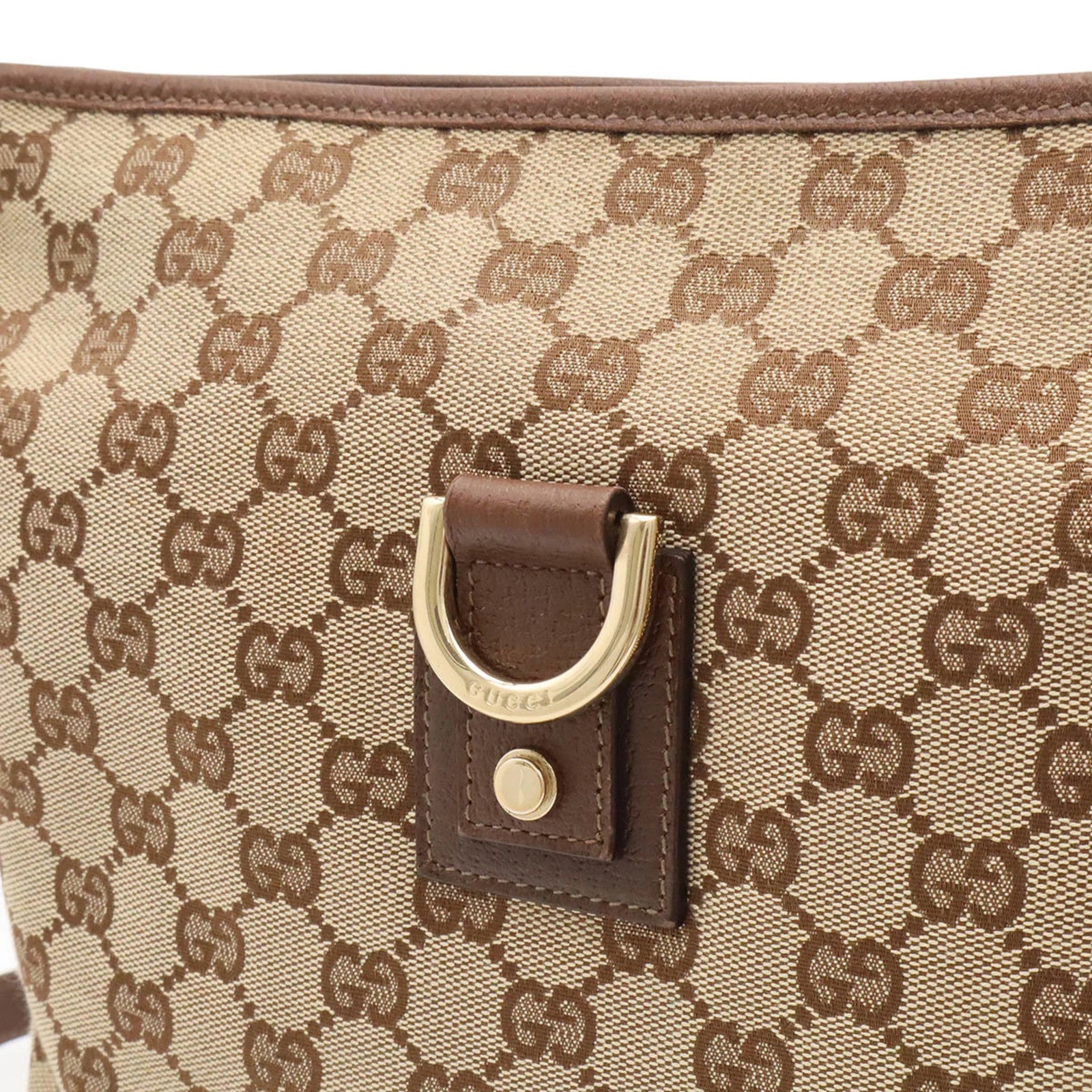 Gucci Abbey Shoulder Bag - Khaki Beige/Brown, GG Canvas