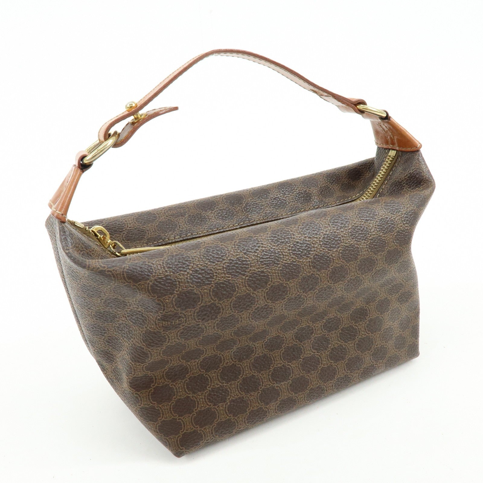 Celine Macadam Hand Bag - Brown, PVC Leather