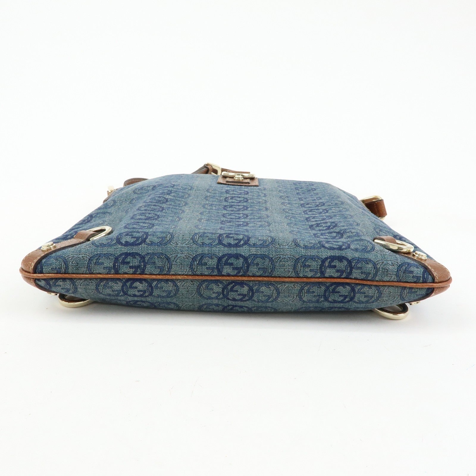 Gucci Abbey Shoulder Bag - Blue, Denim and Leather
