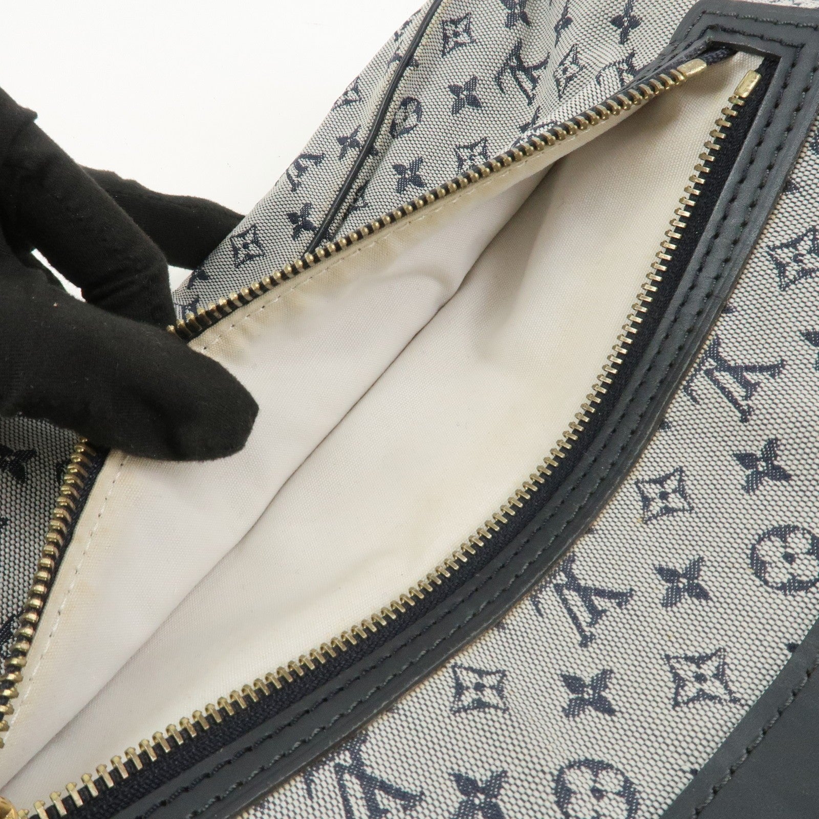 Louis Vuitton Monogram Mini Lin Lucille PM Hand Bag - Blue, Monogram Mini Canvas