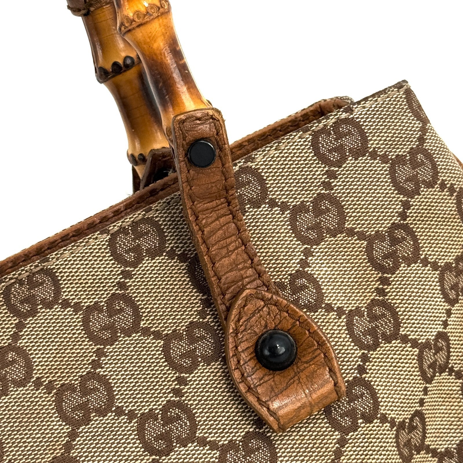 Gucci GG Hand Bag - Brown, Canvas