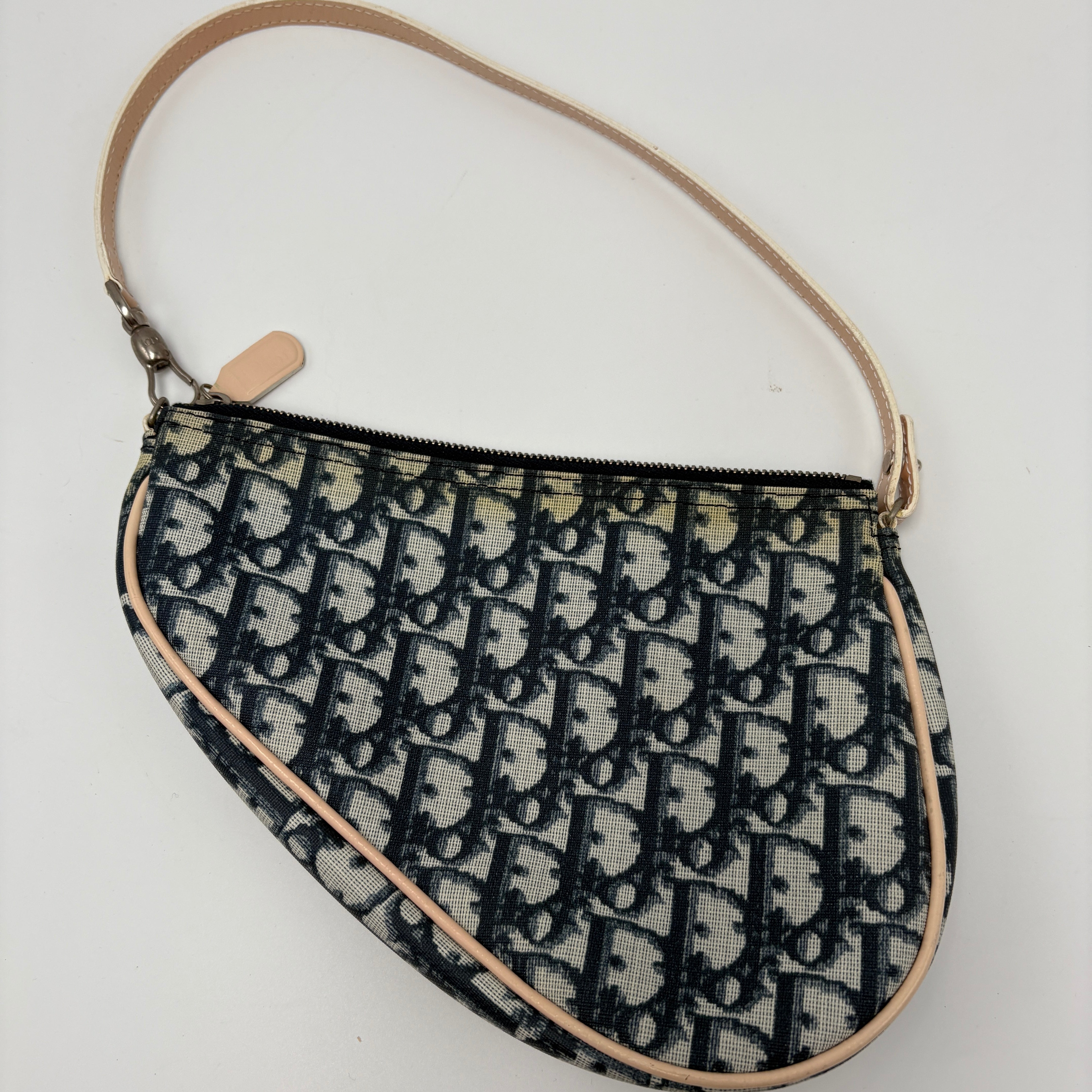 Dior Trotter Saddle Blue Shoulder Bag