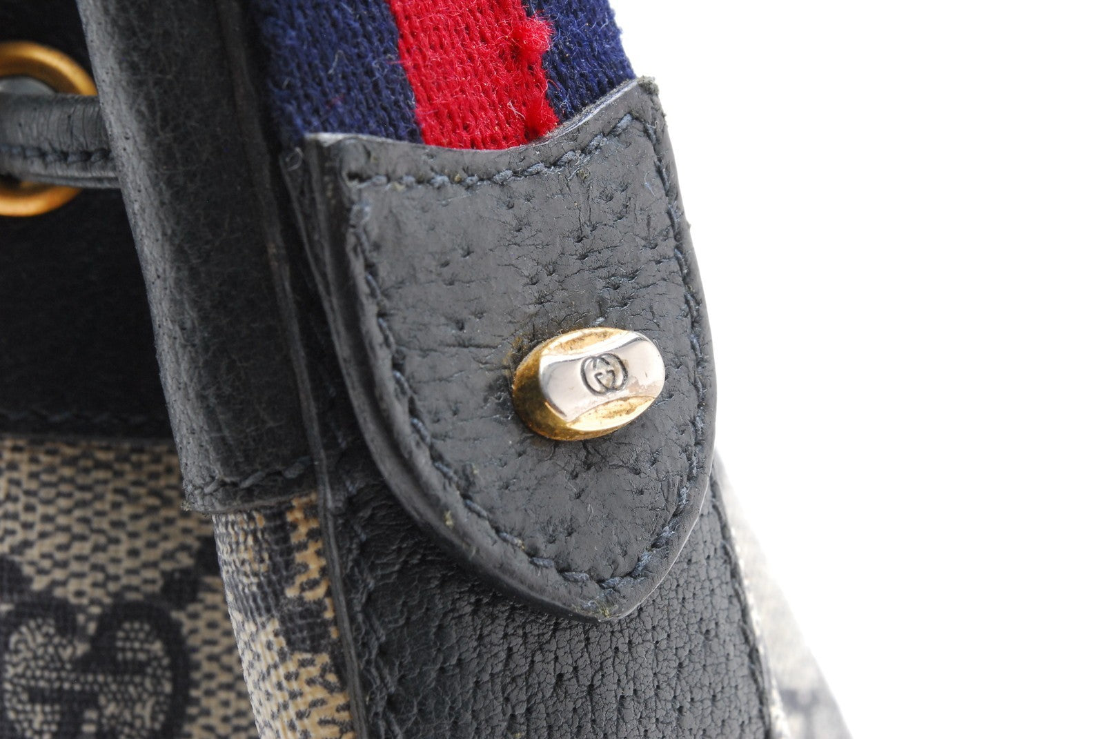 Gucci Sherry Line Shoulder Bag - Navy, Leather