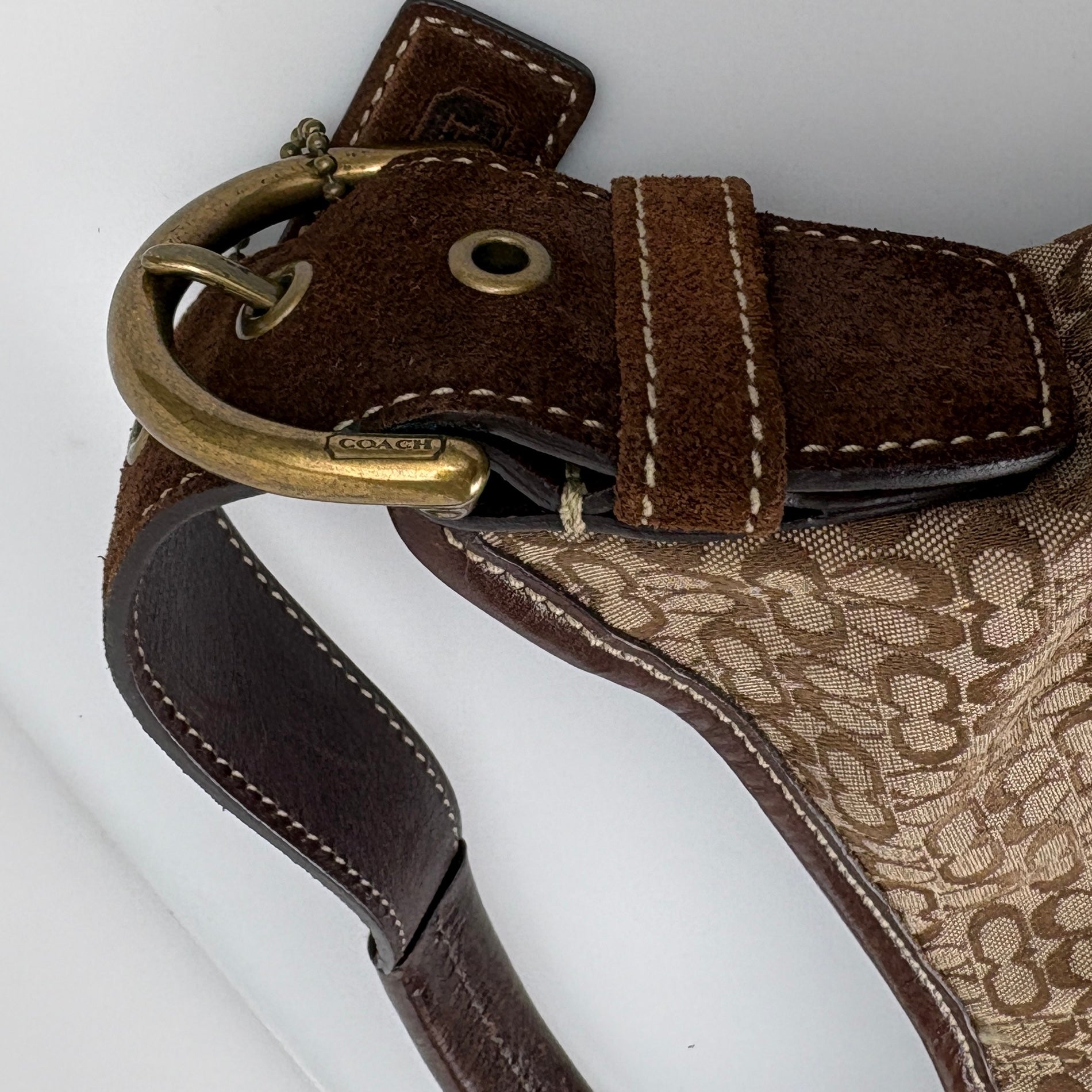 Coach Signature Suede Bag