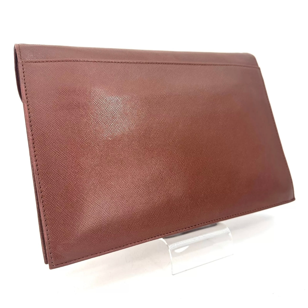 Saint Laurent Vintage Clutch Bag -Leather Brown