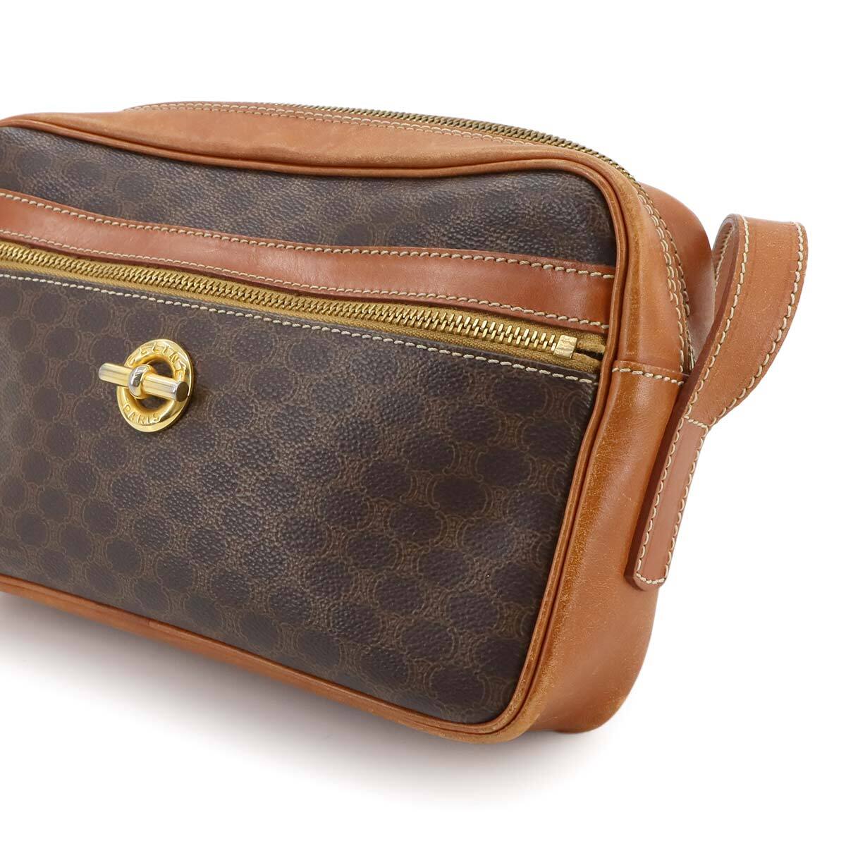 Celine Macadam Shoulder Bag - Brown, PVC Leather