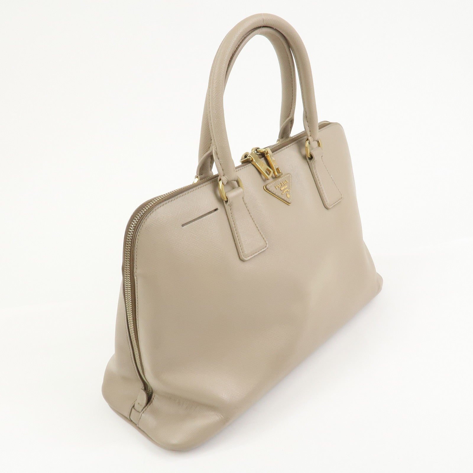 Prada Hand Bag - Greige, Saffiano Leather