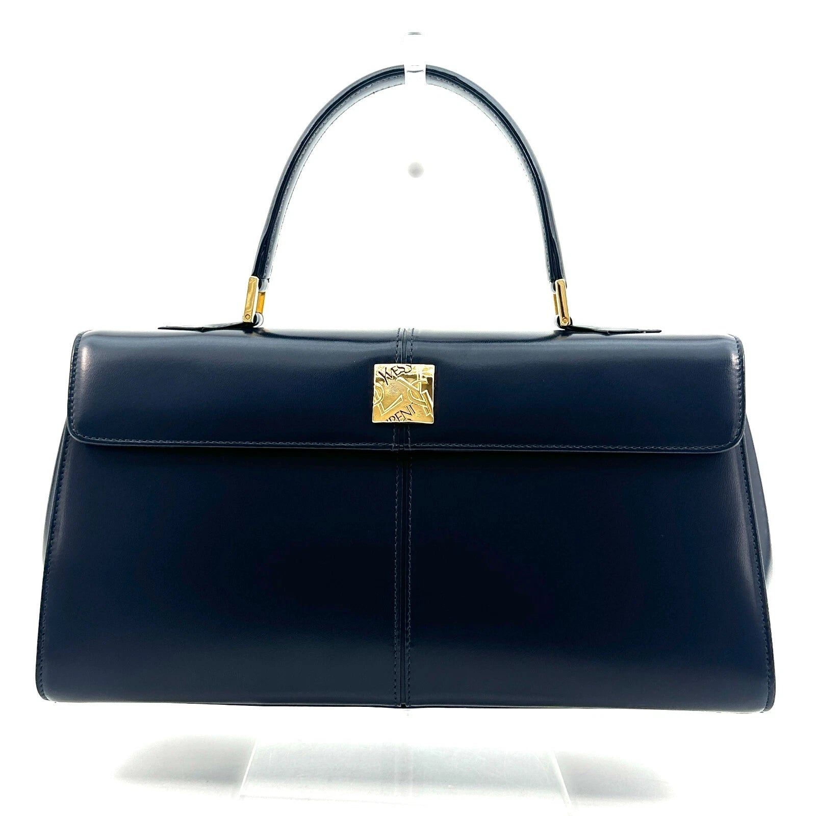 Saint Laurent Yves Saint Laurent Top Handle Bag - Navy, Leather