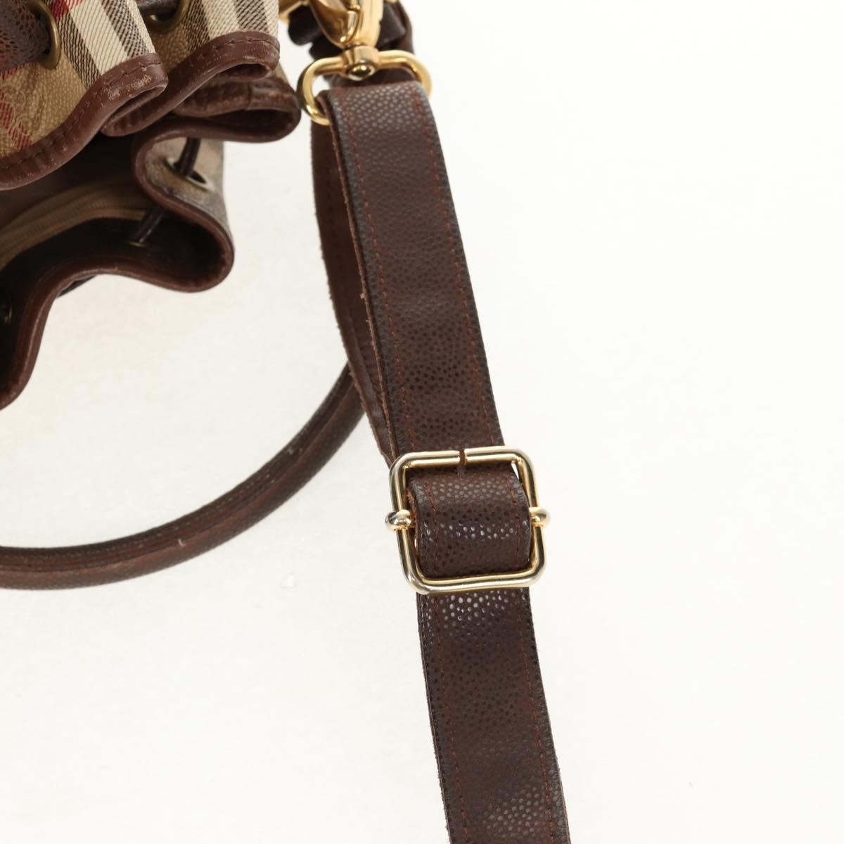 Burberrys Nova Check Hand Bag - Beige/Gold, PVC Leather