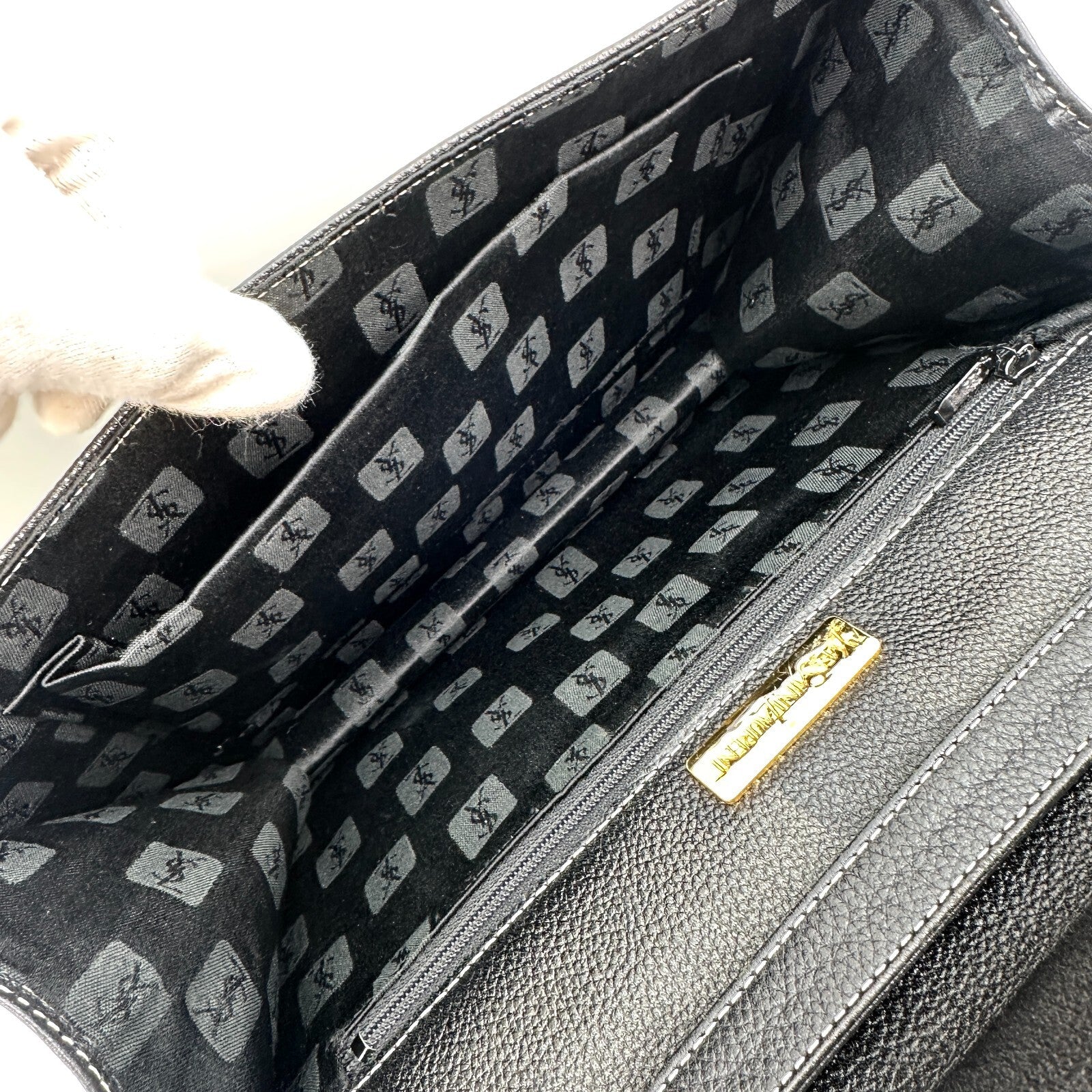Saint Laurent Yves Shoulder Bag - Black, Leather