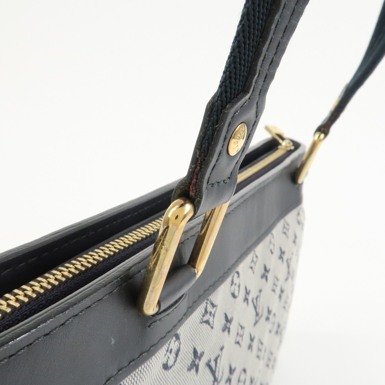 Louis Vuitton Monogram Mini Lin Lucille PM Hand Bag - Blue, Monogram Mini Canvas