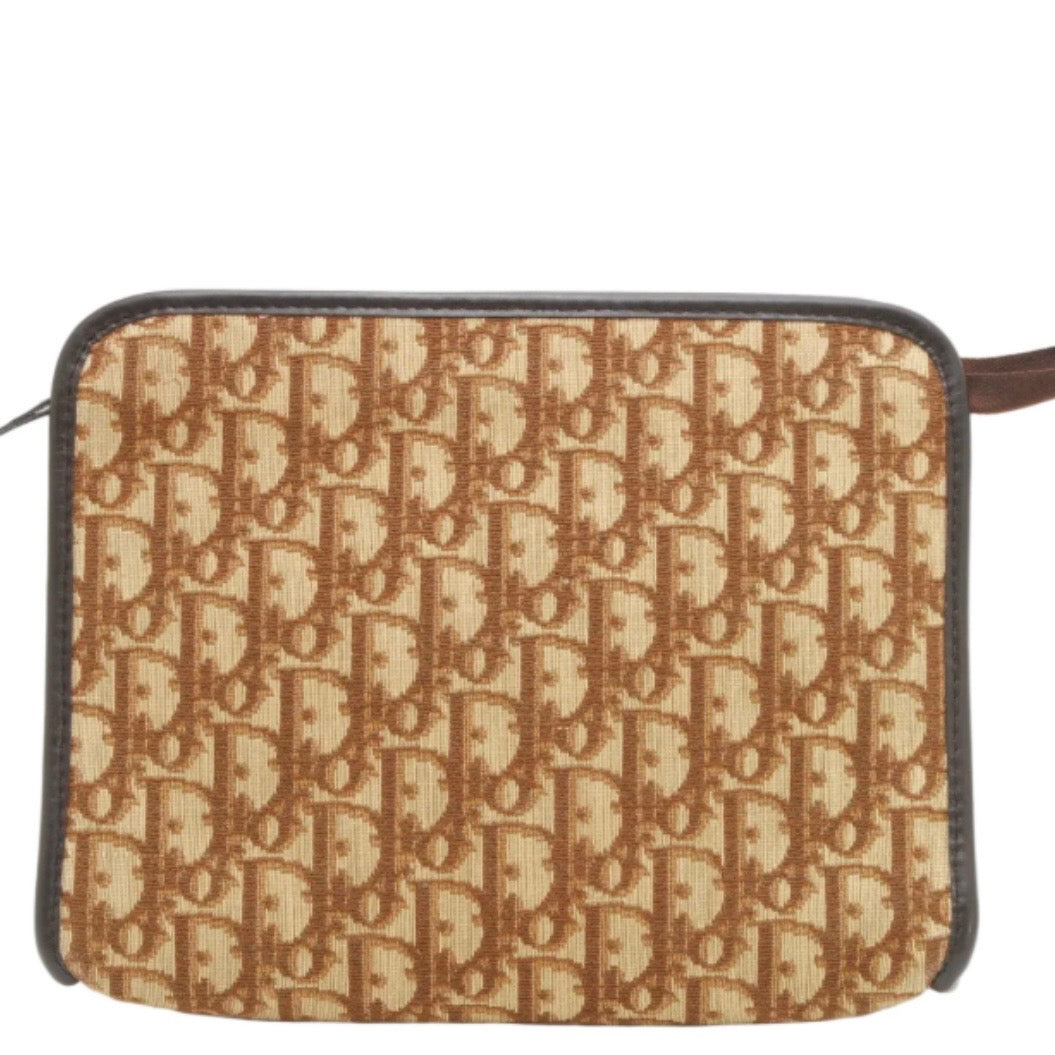 Dior Christian Trotter Clutch - Brown, Canvas Leather