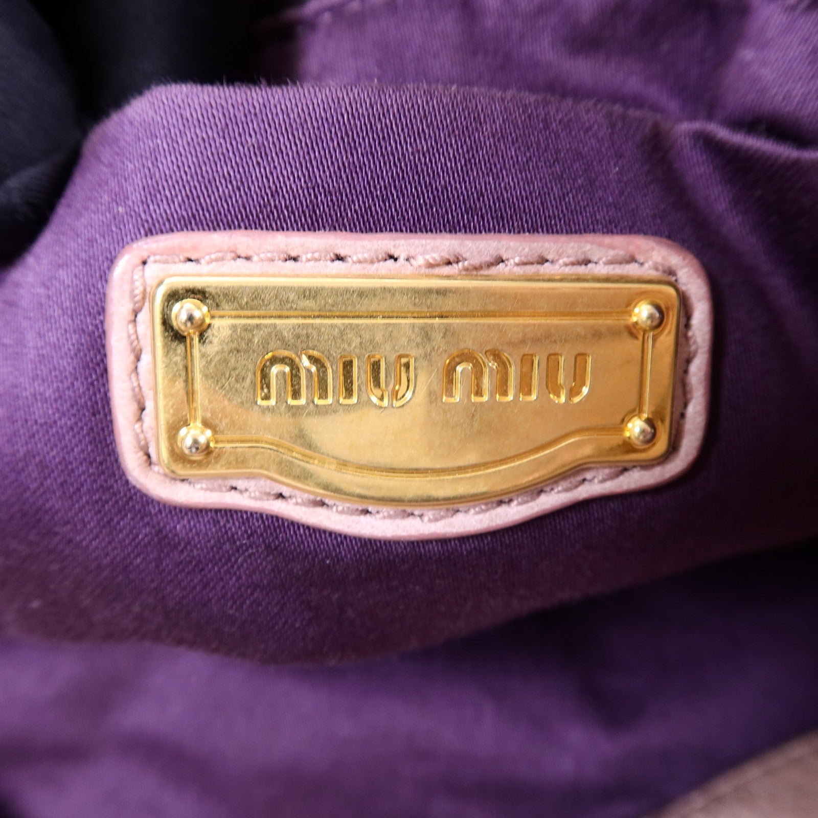 Miu Miu GHW Vitello Lux 2way Shoulder Bag - Pink, Calfskin Leather
