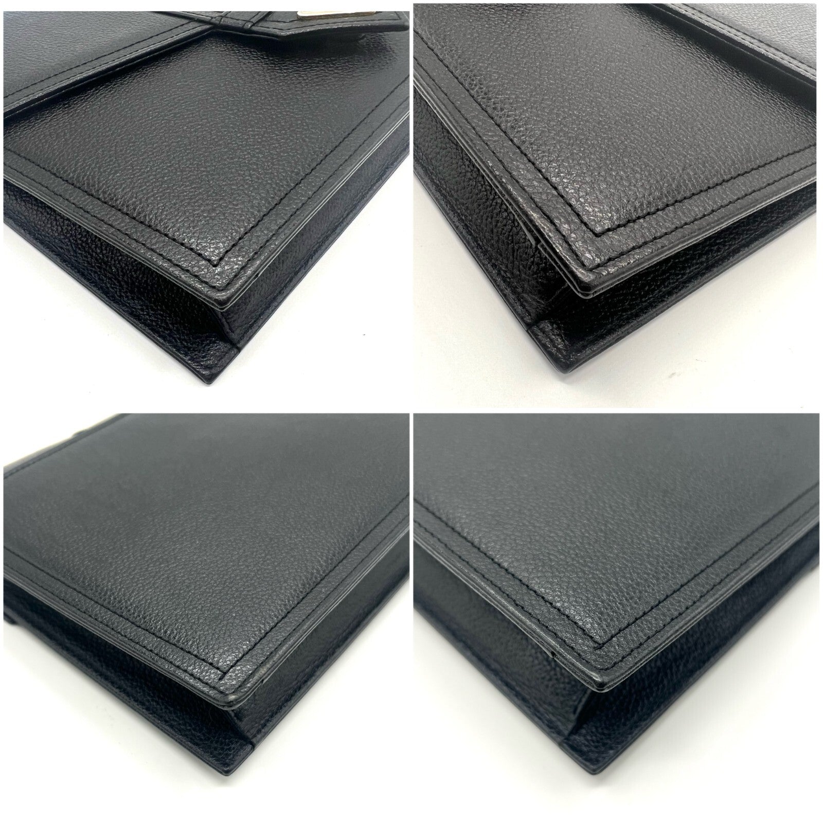 Saint Laurent YSL Clutch - Black, Leather