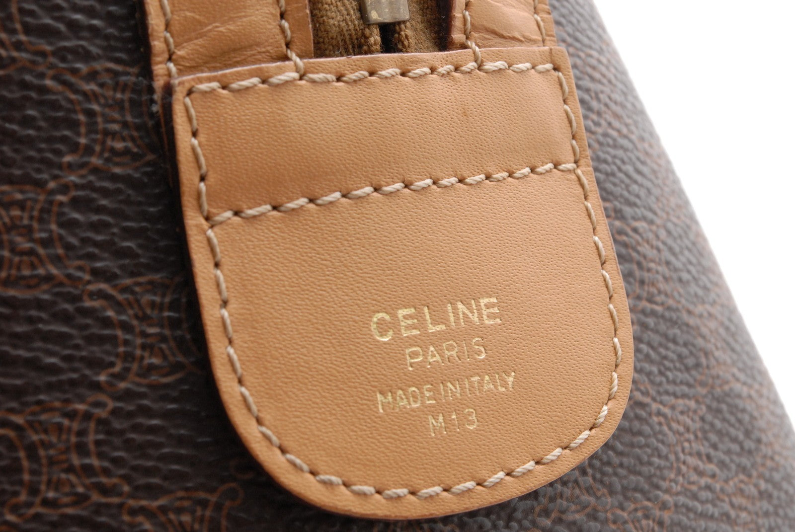 Celine Macadam Boston Bag - Brown, PVC Leather