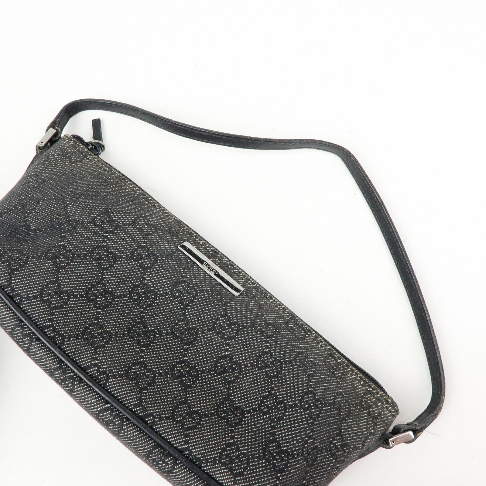 Gucci Boat Bag Accessory Pouch - Black, GG Canvas Leather