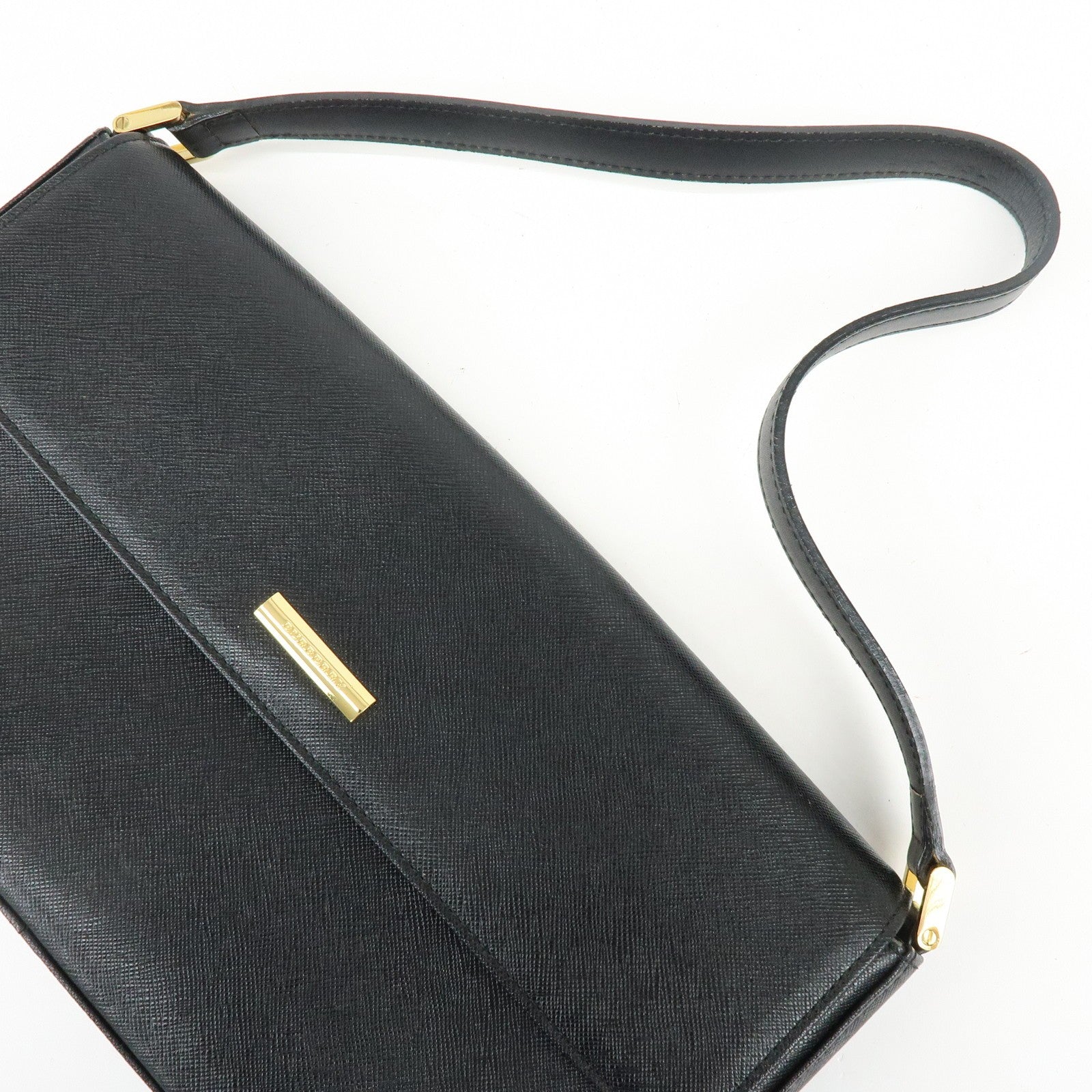 Burberry Leather Flap Shoulder Bag - Black, Leather