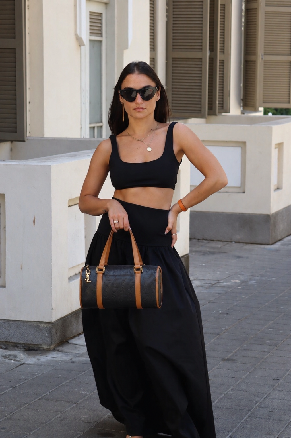 Saint Laurent Yves Saint Laurent Hand Bag - Black Brown, Leather