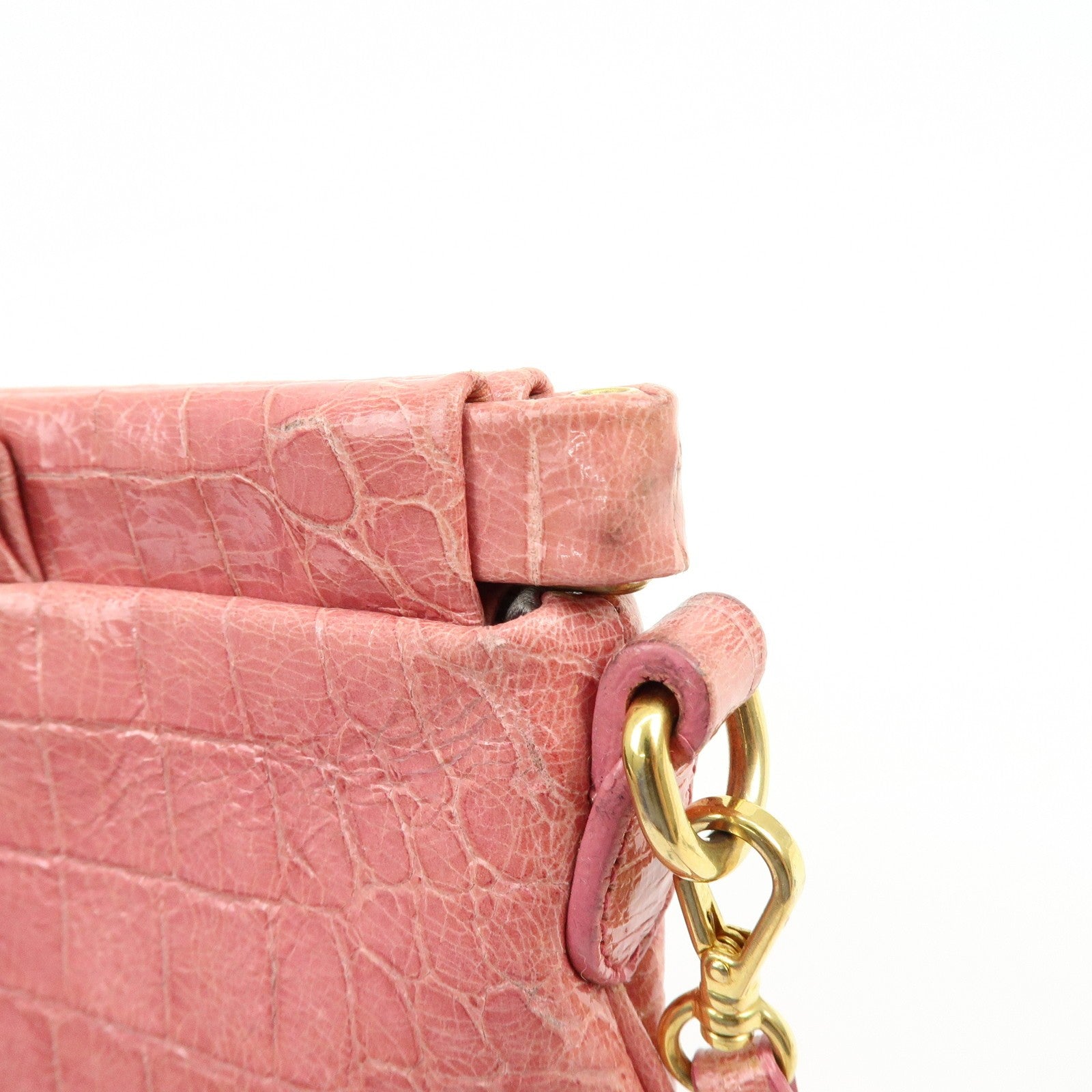 Miu Miu Embossed Leather Crossbody Bag - Pink, Leather