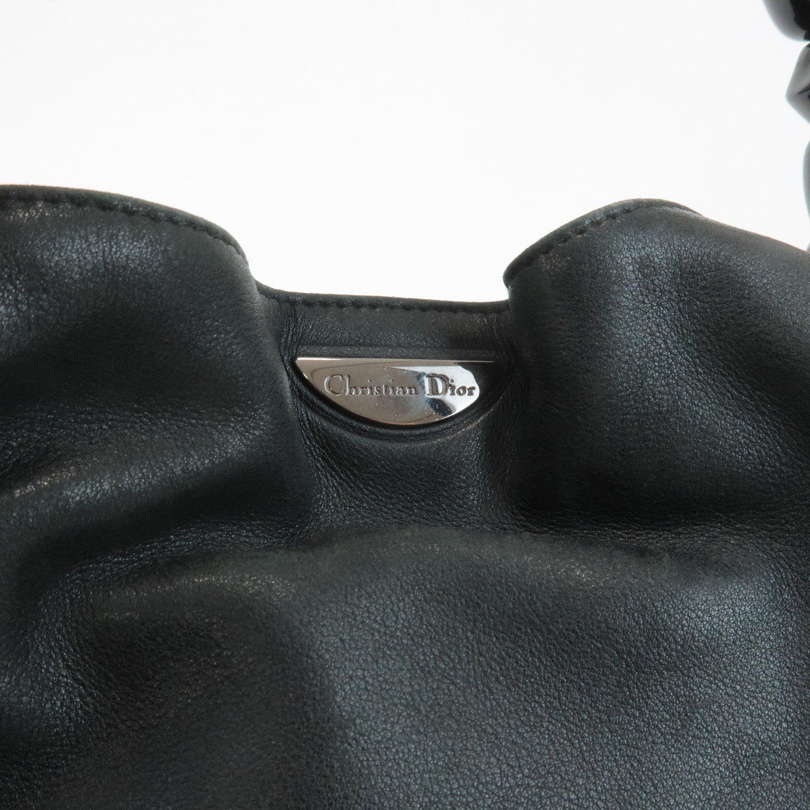 Christian Dior Maris Pearl Hand Bag - Black, Leather