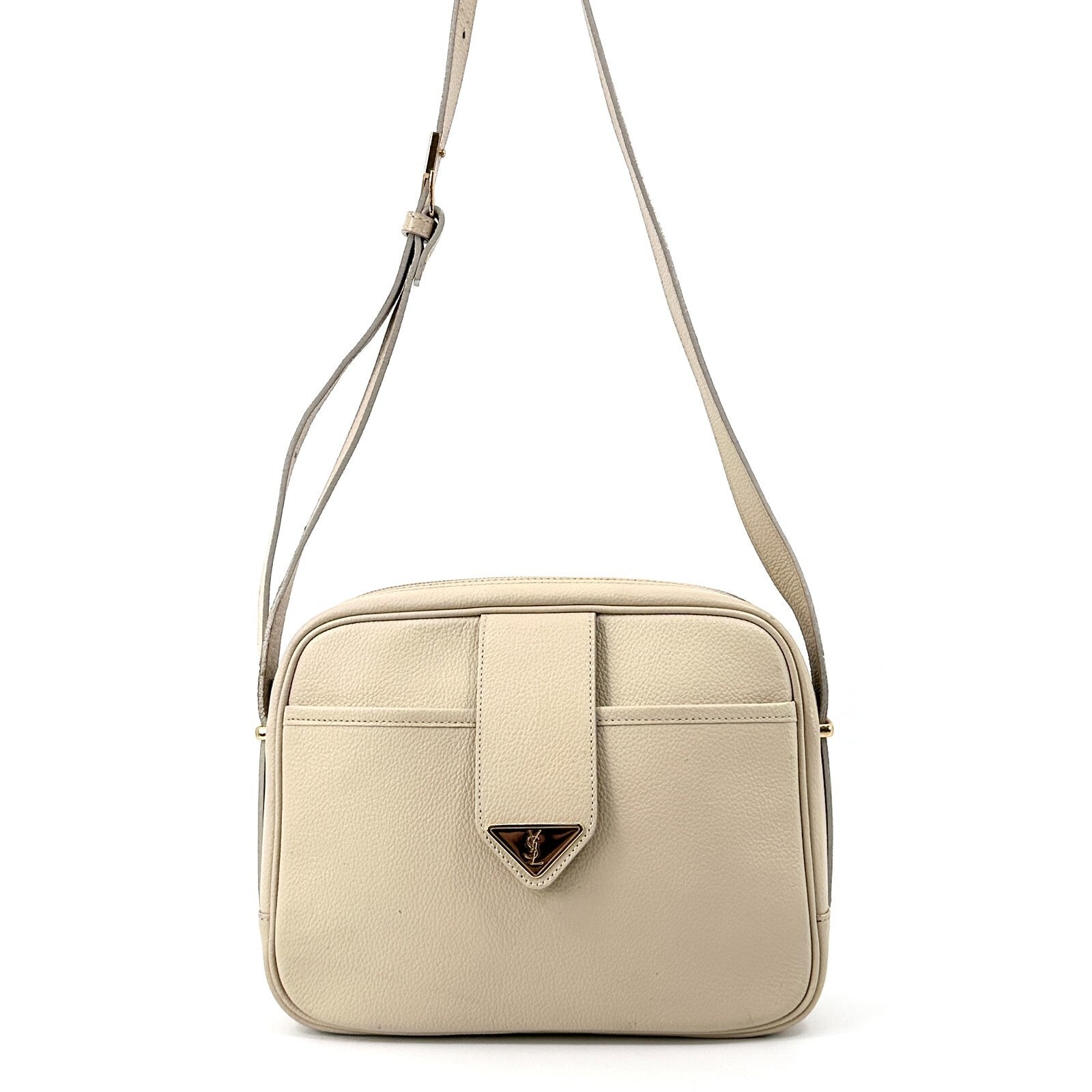 Saint Laurent Yves Shoulder Bag - Ivory, Leather