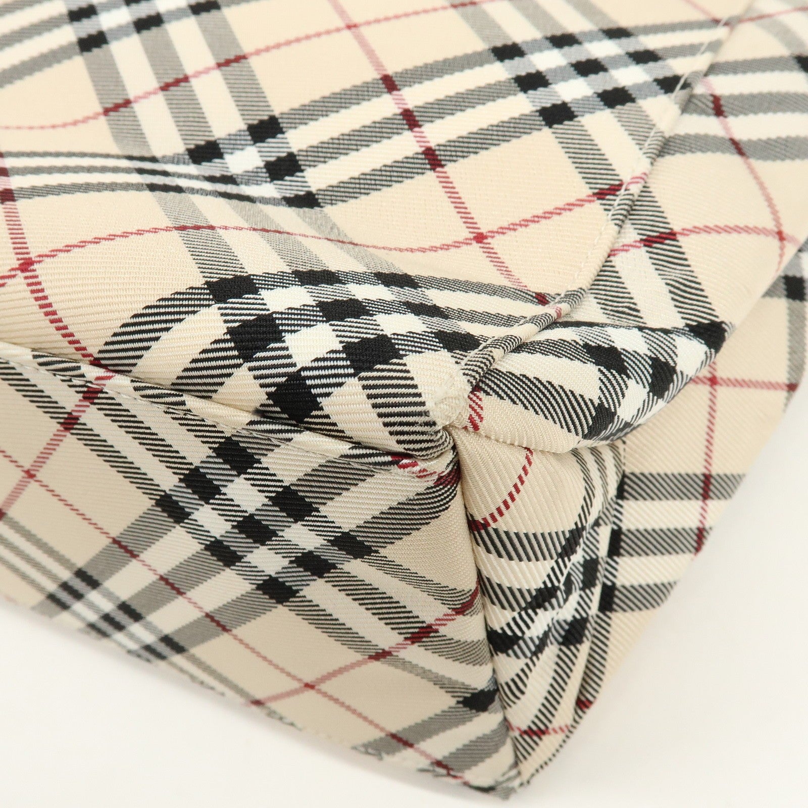 Burberry Blue Label Nova Plaid Tote Bag - Beige, Nylon and Leather