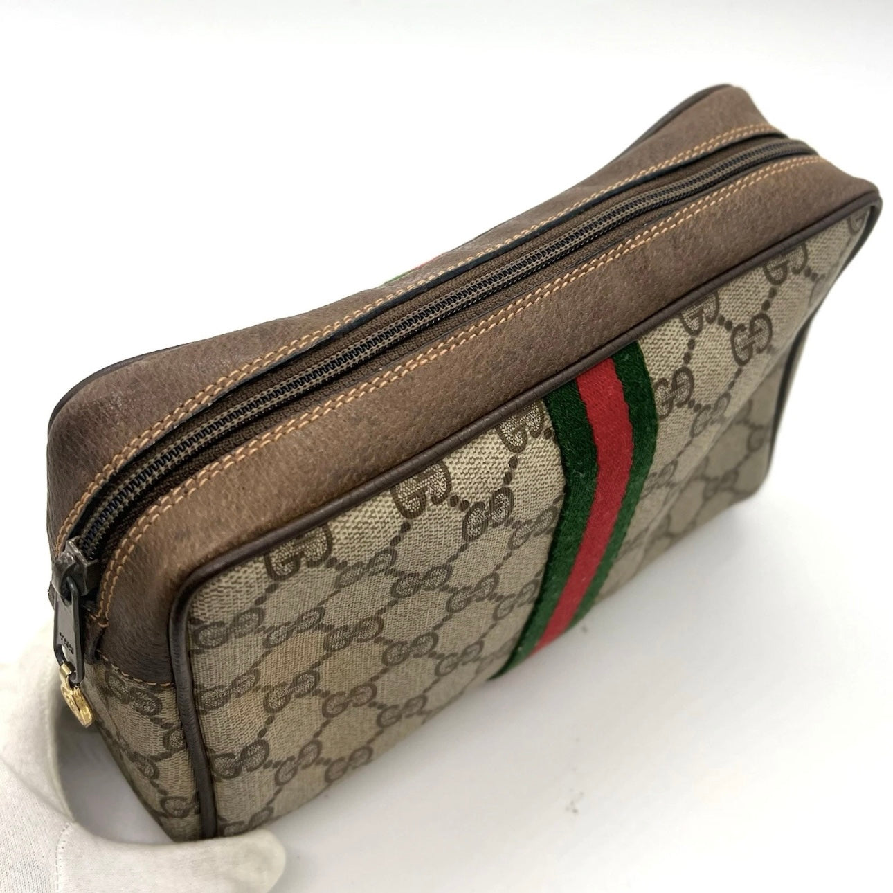 Gucci GG Leather Sherry Line Clutch
