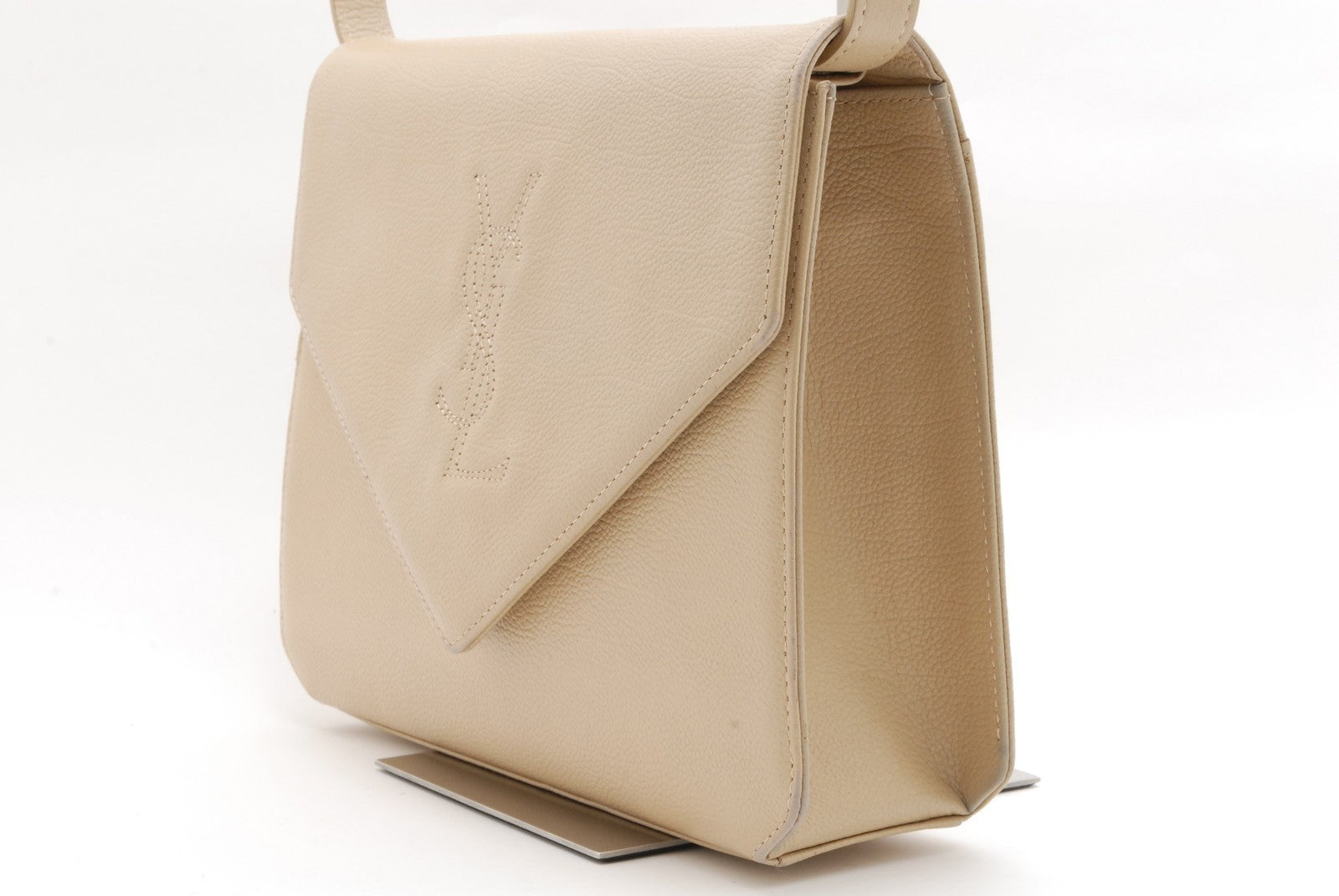 Yves Saint Laurent YSL Hand Shoulder Bag - Ivory, Leather