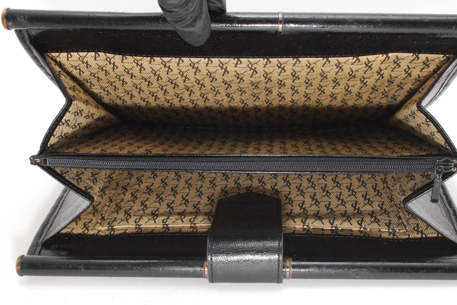 Saint Laurent Yves Clutch Bag - Black, Leather