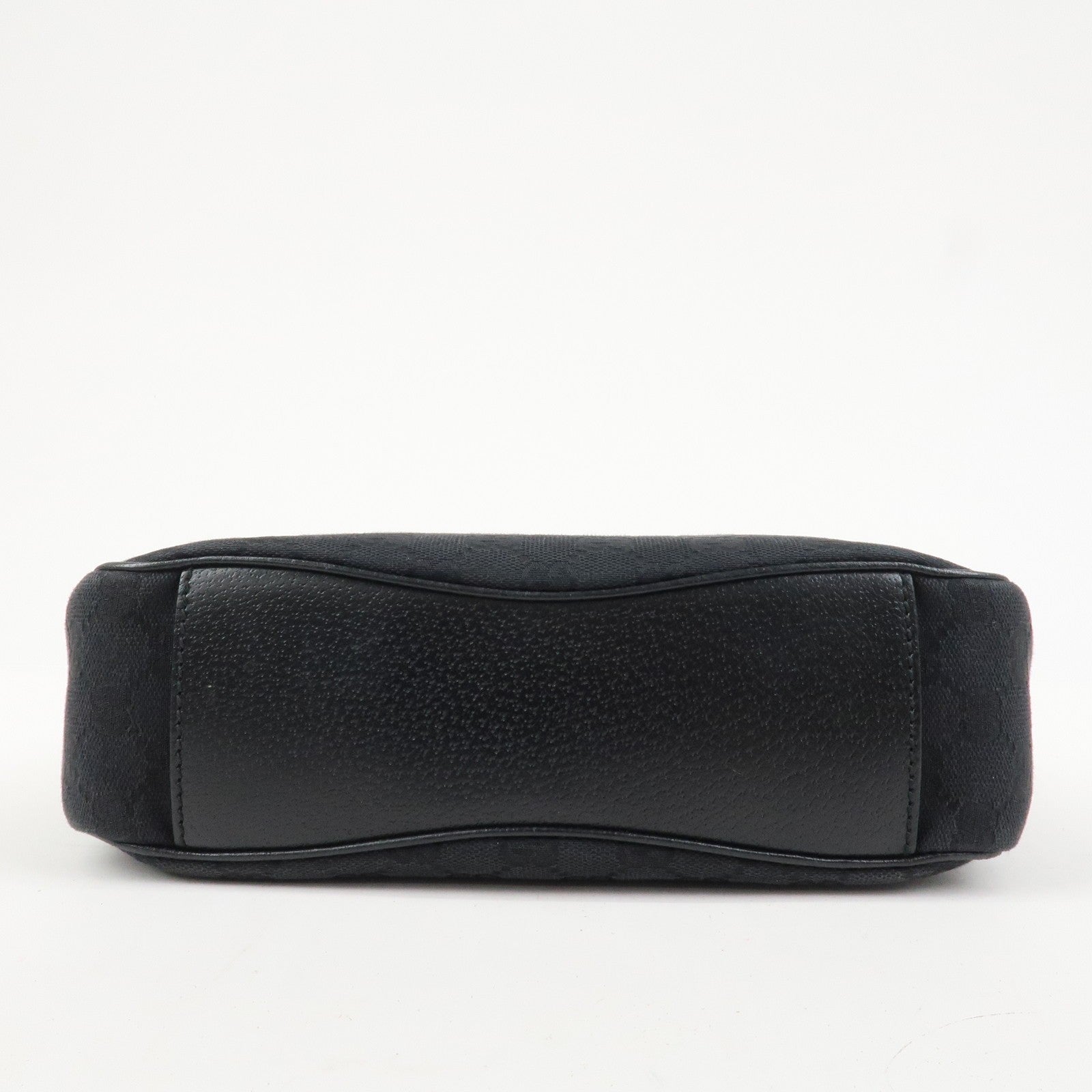 Gucci 113012 Shoulder Bag - Black, GG Canvas, Leather