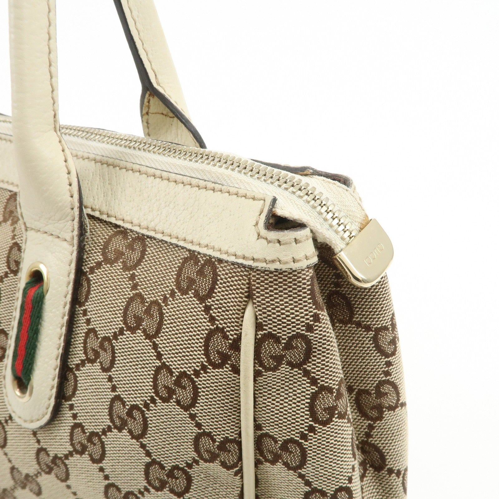 Gucci Princy Sherry Tote Bag - Brown Ivory, GG Canvas Leather